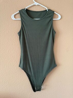 NWOT Green Ribbed Bodysuit